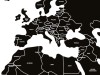 Naklejka na ścianę - mapa świata polityczna czarna 5