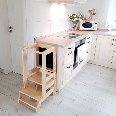 Kitchen Helper Pomocnik Kuchenny z tablicą dla Dziecka Naturalny 1