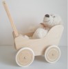 Drewniany wózek dla lalek POLA pchacz naturalne drewno 1