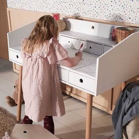 Biurko sekretarzyk dziecięcy biały River