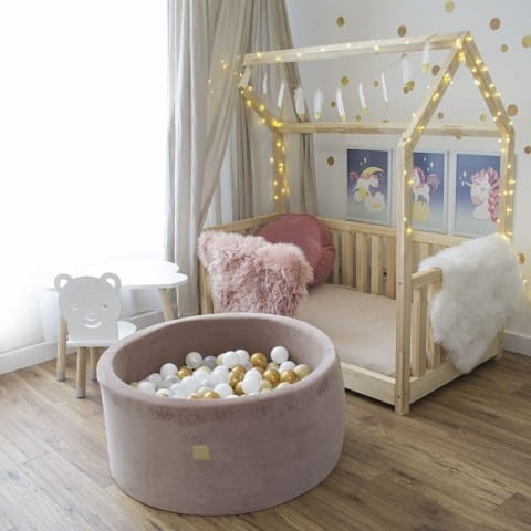 Suchy basen Velvet Teddy Bear + 250 piłek - gotowy zestaw MeowBaby 4