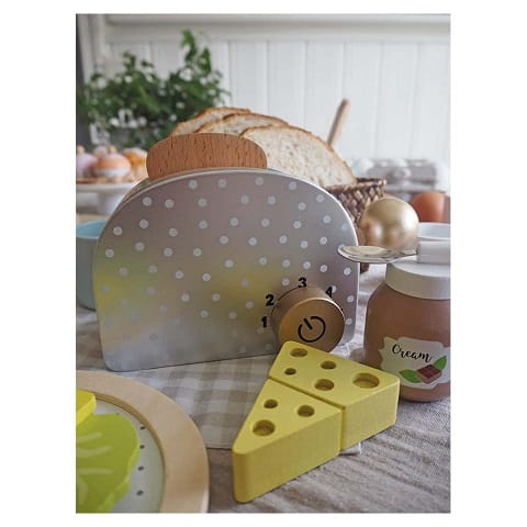 Drewniany zestaw śniadaniowy z tosterem Jabadabado 1