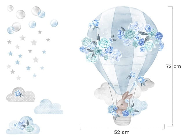 Naklejka ścienna balon niebieski 4