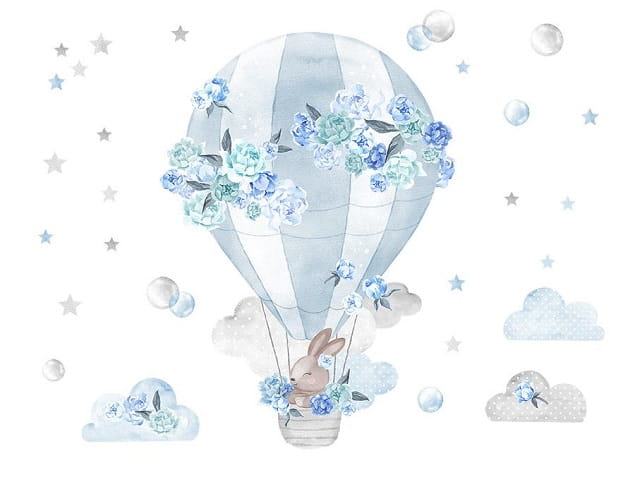 Naklejka ścienna balon niebieski 5