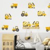 Naklejka na ścianę - pojazdy budowlane żółte 1