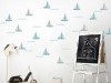 Naklejka na ścianę - żaglówki miętowe 2