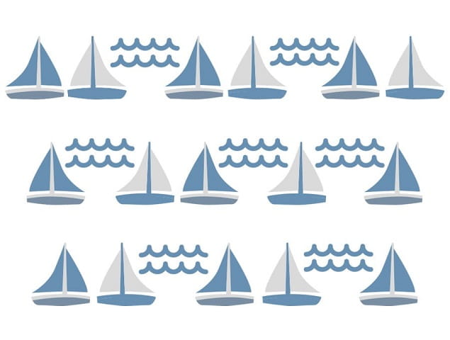 Naklejka na ścianę - żaglówki niebieskie 5