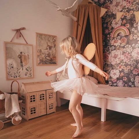 Tapeta dziecięca Wielki bukiet ciemny fiolet