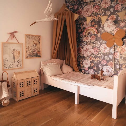 Tapeta dziecięca Wielki bukiet ciemny fiolet 3