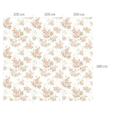 Tapeta dziecięca Vintage Rose Pattern Kwiaty 2