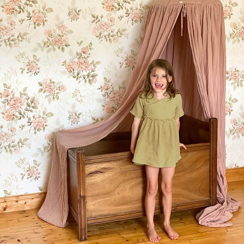 Tapeta dziecięca Vintage Rose Pattern Kwiaty