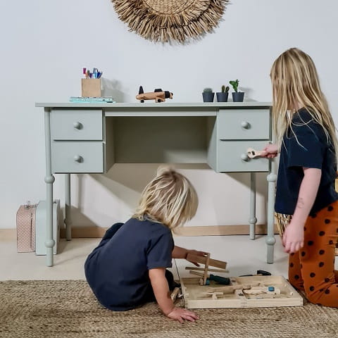 Biurko Babushka oliwka - dziecięce 9