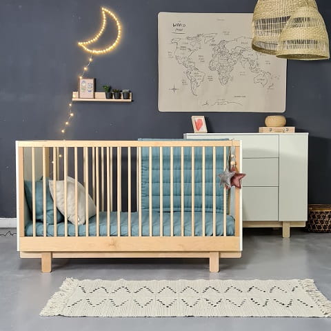 Łóżeczko - łóżko dziecięce 70x140 cm z opcją tapczanika Basic złamana biel