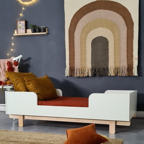 Łóżeczko - łóżko dziecięce 70x140 cm z opcją tapczanika Basic złamana biel 11