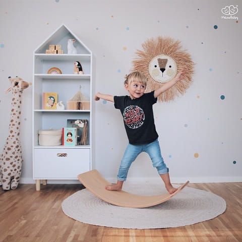 Deska Balansująca dla dzieci 80x30cm z filcem beżowym 5