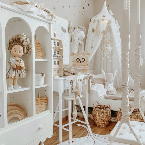 Regał Babushka biały dziecięcy 3