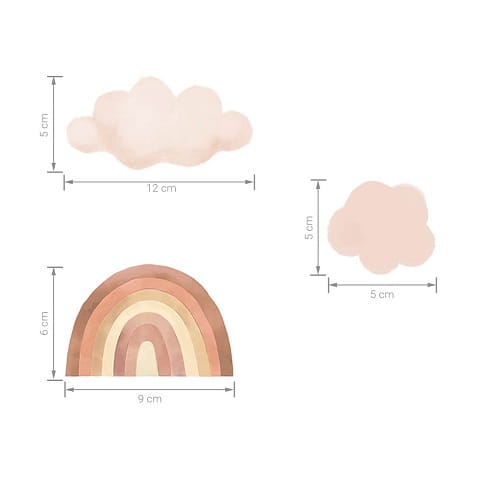Naklejka ścienna mini tęcze beżowe 4