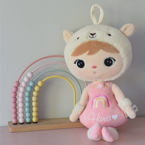 Lalka Metoo Alpaka różowa 48 cm z imieniem 1