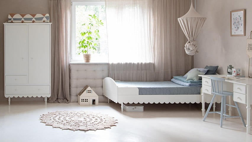 Biurko dziecięce Babushka białe 5