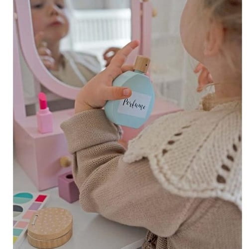 Toaletka z lustrem dla dzieci pastelowy róż Jabadabado 2