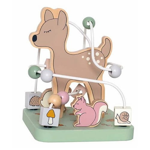 Drewniany edukacyjny labirynt - przeplatanka, las Jabadabado