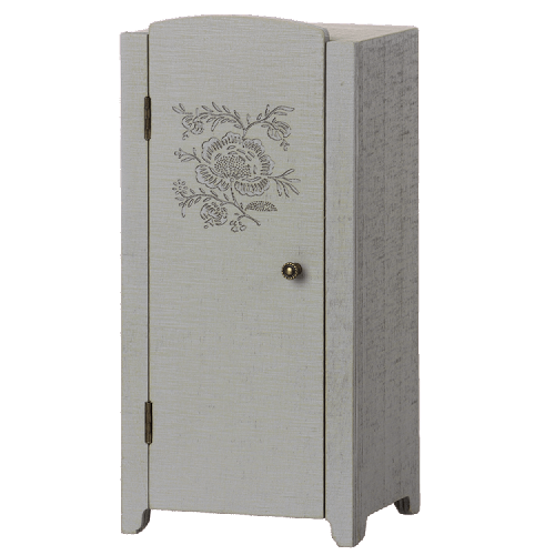 Maileg szafa szara Miniature closet Grey/mint