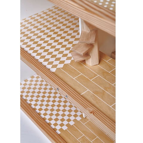 Drewniany trzypiętrowy domek dla lalek Tender Leaf Toys 5