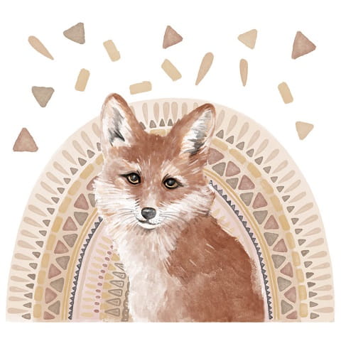 Naklejka na ścianę lis 2