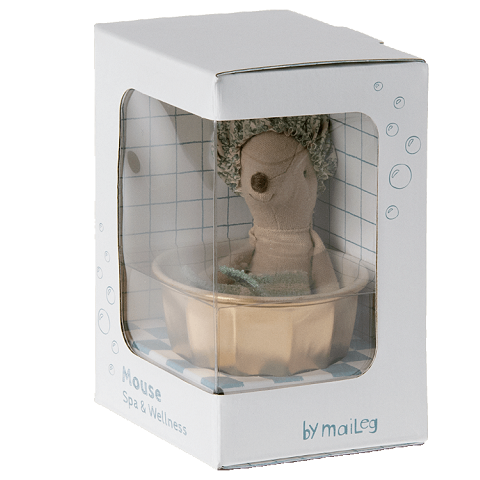 Maileg Myszka Starsza Siostra w kąpieli wellness spa 4