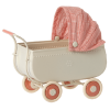 Maileg Wózek z budką pram coral 1