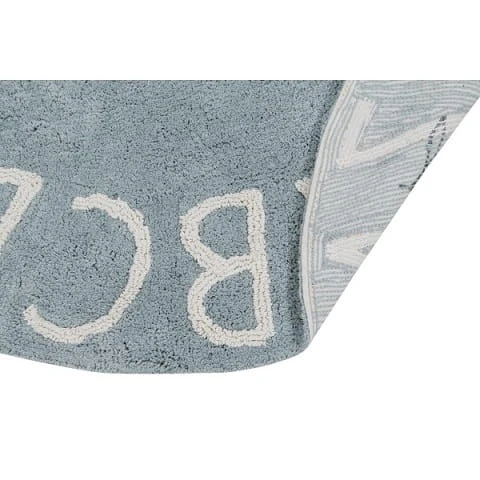 Lorena Canals Dywan Round ABC Vintage Azul Natural 3