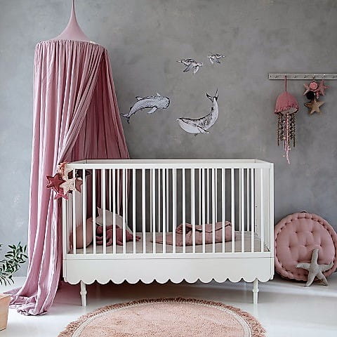 Łóżeczko Babushka 70x140 cm i tapczanik 2w1 białe 2