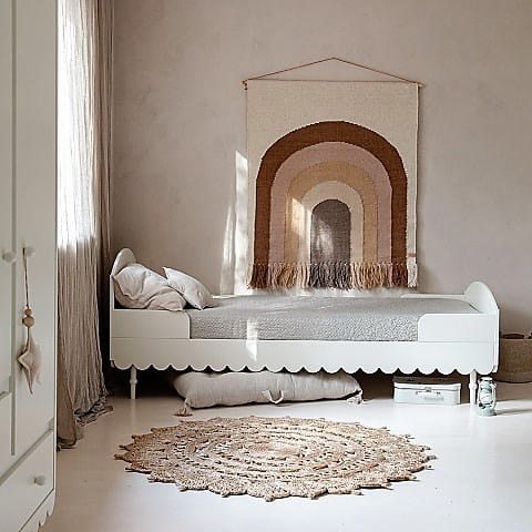 Łóżko Babushka 90x200 cm dziecięce białe 1