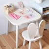 Drewniany stolik + 1 krzesełko Króliczek 2