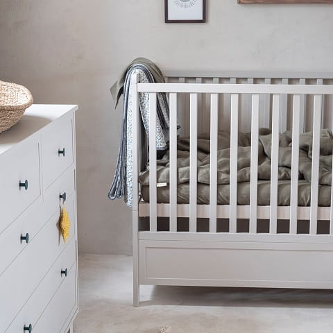 Łóżeczko - łóżko dziecięce 70x140 cm i tapczanik 2x1 Vintage kaszmir 3