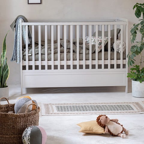 Łóżeczko - łóżko dziecięce 70x140 cm i tapczanik 2x1 Vintage kaszmir 1