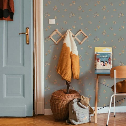 Tapeta dziecięca Flowers Minimini Dark kwiaty 1