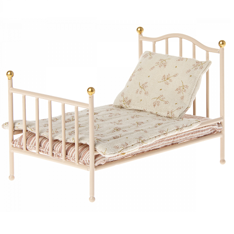 Maileg Metalowe łóżko Vintage rose 3
