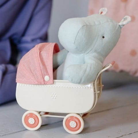 Maileg Wózek z budką pram coral