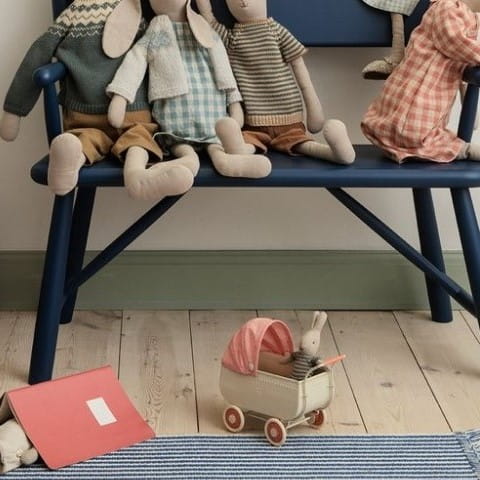 Maileg Wózek z budką pram coral 5