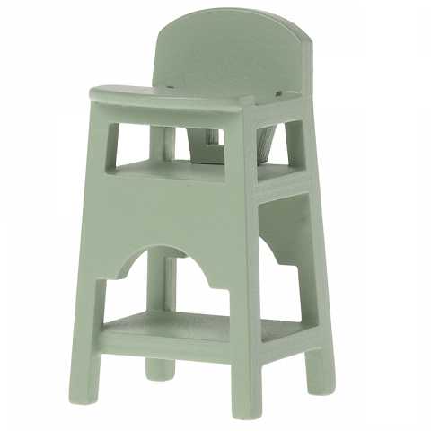 Maileg Krzesełko do karmienia miętowe High chair, Mouse mint
