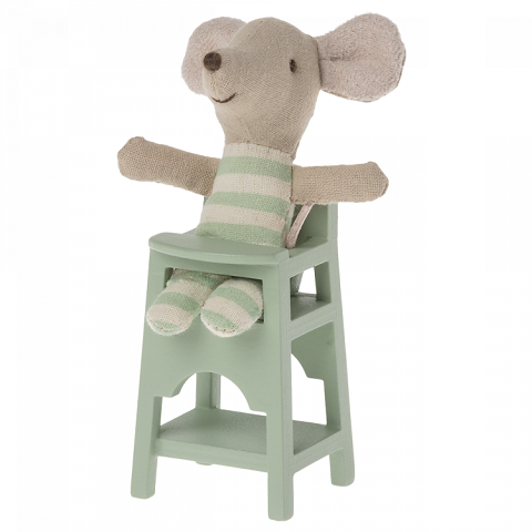 Maileg Krzesełko do karmienia miętowe High chair, Mouse mint 3
