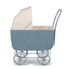 Wózek dla lalek Doll Pram Retro Rattan Blue niebieski Astrup 1