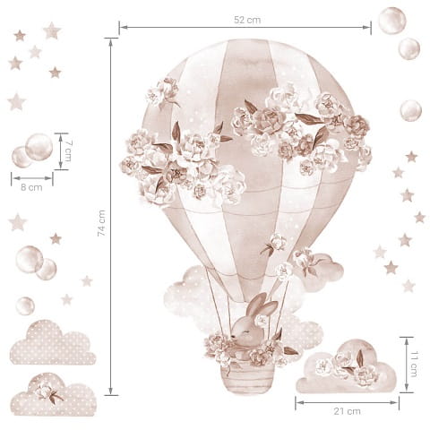 Naklejka na ścianę balon boho 5