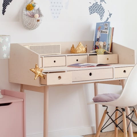 Biurko sekretarzyk dziecięcy River naturalny 3