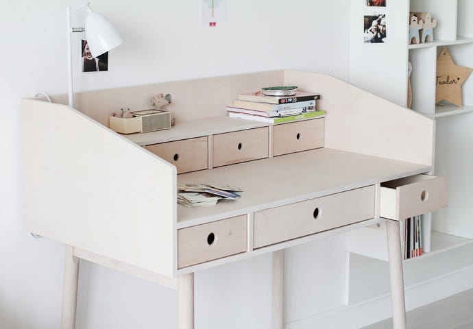 Biurko sekretarzyk dziecięcy River naturalny 8