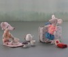 Maileg zestaw do herbaty z ciastem w walizce, Afternoon treat - Blue madelaine 1
