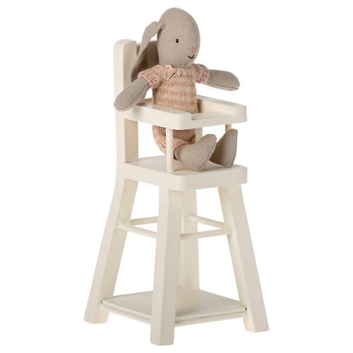 Maileg Krzesełko do karmienia Micro High Chair białe