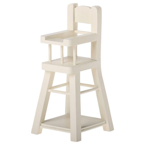 Maileg Krzesełko do karmienia Micro High Chair białe  2