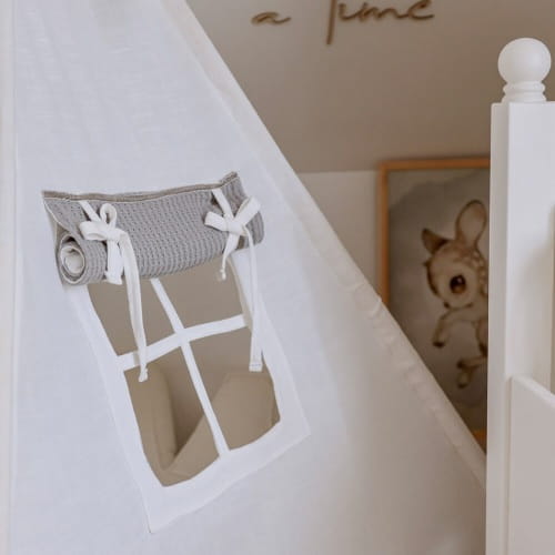 Namiot tipi dla dzieci z matą podłogową - Cream 2